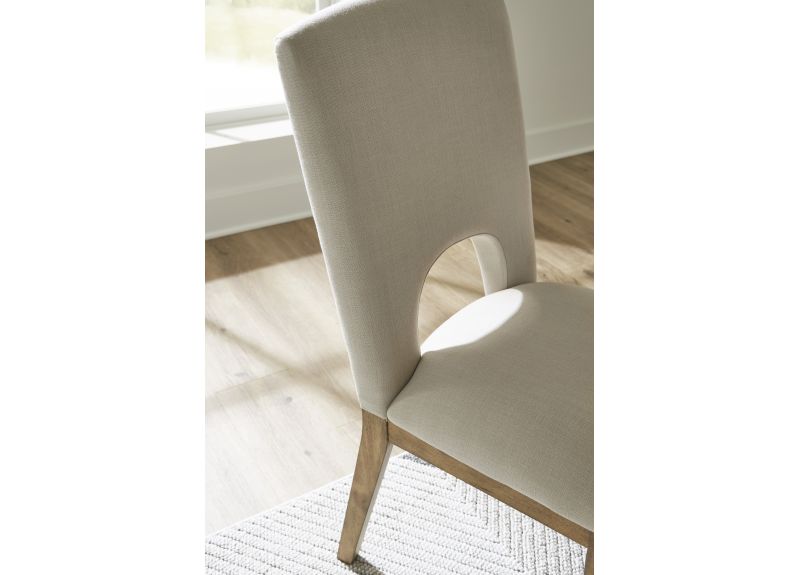 Polyester Upholstered Wooden Dining Chair - Iona